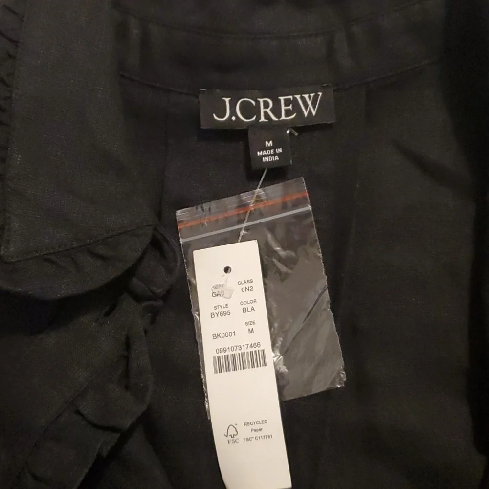 J.Crew, Short Sleeve Blouse, Size M, Black - Picture 12 of 13